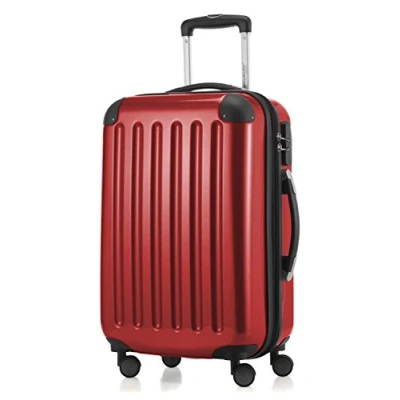 Image of HAUPTSTADTKOFFER Alex Carry On luggage Board Suitcase Bag Hardside Spinner Trolley 4 Wheel Expandable, 55cm, red