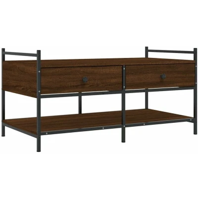 Image of vidaXL Coffee Table Brown Oak 99x50x50 cm Engineered Wood
