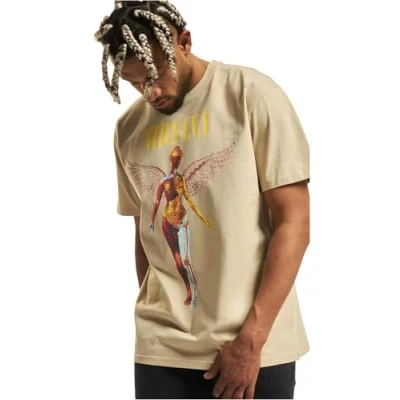 Image of Upscale by Mister Tee IN Utero Oversize Print Tshirt, Men&#039;s, Size: Small, Wet sand