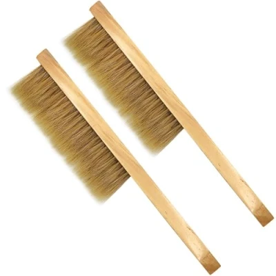 Image of ZffXH Bee Brush, 2pcs Wooden Handle Horse Hair Cleaning Brush Beekeeper Tool Beekeeping Equipment Honey Hive
