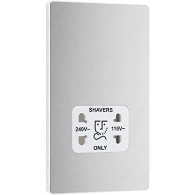 Image of BG Electrical Evolve Dual Voltage Shaver Socket, 115/240V