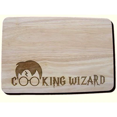 Image of Harry Potter Inspired Gift IDEA Chopping Cutting Cheese Board Place MAT Present (Premium Hardwood 35x24x1.5 cm)