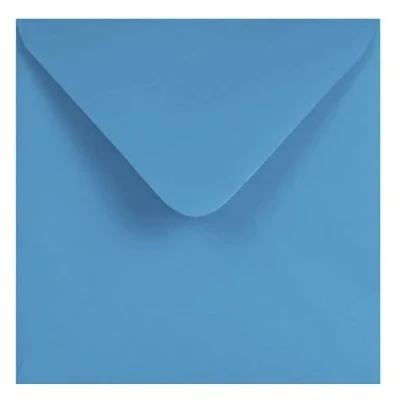 Image of 6&quot; x (155x155mm) Sqaure Coloured Envelopes for Greeting Cards Wedding Invitations &amp; Crafts Pack of 25 (Kingfisher Blue)