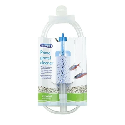 Image of Interpet Aquarium Fish Tank Syphon Water Drainer and Gravel Cleaner, with Nozzle No Return Valve, Mini,XS (Pack of 1)