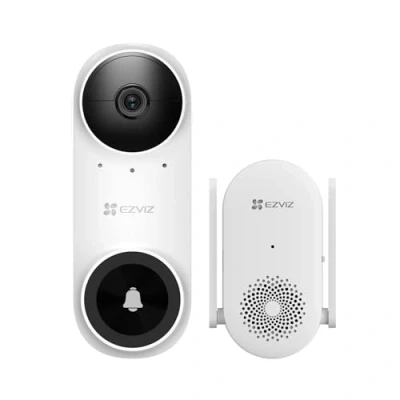 Image of EZVIZ 2K Video Doorbell Wireless, Free Chime, PIR &amp; Human Detection, Support 512GB SD Card, No Monthly Fee, 2.4GHz WiFi, 20 Ringtones, Two way Talk, Voice Changer, Designed for Flat/Apartment (CP3)