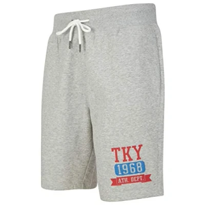 Image of Tokyo Laundry Men&#039;s Caller Brushback Fleece Jogger Shorts Light Grey Marl L