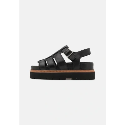 Image of Clarks Orianna Platform sandals, Women&#039;s, Size: 8, Black shoes