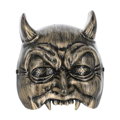 Image of Smiffys Venetian Devil Masquerade Mask on Elastic, Eyemasks Fancy Dress, Dress Up Masks