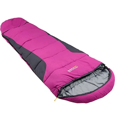 Image of Regatta Unisex Kids Hilo Boost Expandable Sleeping Bag Azalia Ebony