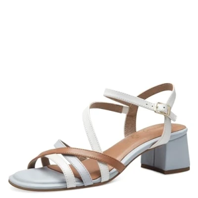 Image of TAMARIS Women&#039;s 8 88314 42 Heeled Sandal, Light Blue, 6.5 UK