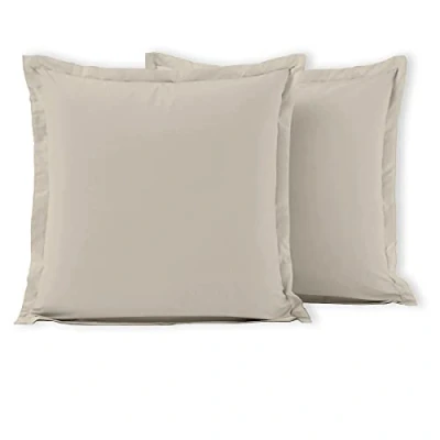Image of Home Linge Passion Set of 2 pillowcases 100% cotton 57 thread count, 63 x cm, Oxford finish (flat stitched frill) Beige Cream Ivory