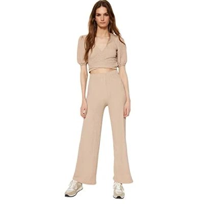 Image of Trendyol Woman Plain Knit Two Piece Set,Rock,L