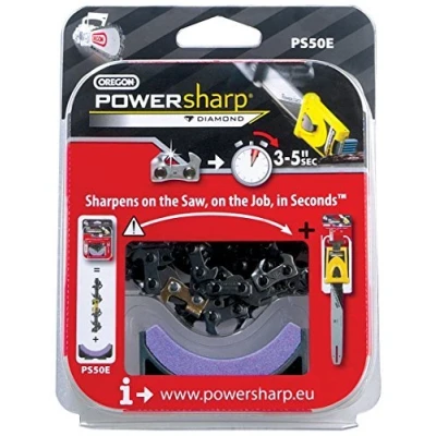 Image of OREGON PS50E 50 Drive Links Powersharp Chainsaw Chain with Sharpening Stone by