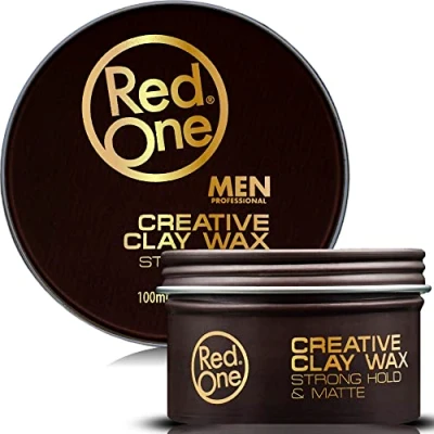 Image of Red One Clay Wax 100ml Creative Strong Hold Matte Look Finish Travel Size Flexibility &amp; Texture Ultra Holding Effect Hair Nourishing 2 PCS