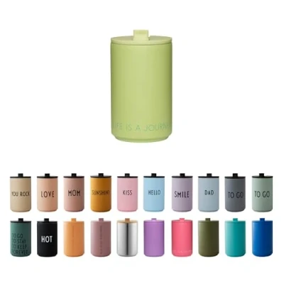 Image of Design Letters Travel Mug 350 Ml Christmas Gifts for Women &amp; Men Coffee Cup Stainless Steel Insulated Flask Hot Drink, Cold Drink Thermal