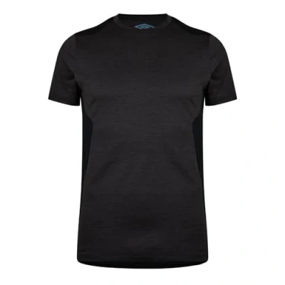 Image of Umbro Mens Training Short Sleeve Marl Poly T Shirt Black S