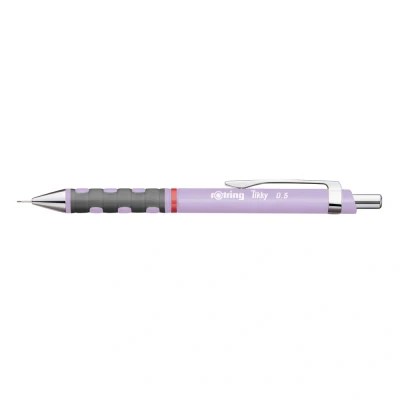 Image of rOtring Tikky Pastel Mechanical Pencils HB 0.5 mm Orchid Bloom with Comfort Rubber Grips 12 Count