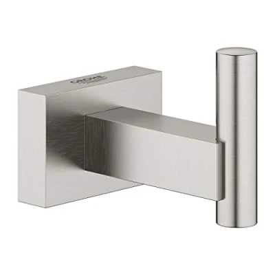 Image of Grohe Essentials Cube New Robe Hook Supersteel 40511DC1