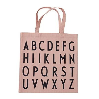 Image of Design Letters Favourite Tote Bag ABC Nude 100% Organic Cotton Shoulder for Women, Oeko tex certified, Reusable Shopper Women Available in Fashionable Colors