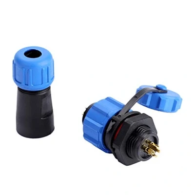 Image of IP67 sp13 waterproof plastic plug + panel socket 2/3/4/5/6/7/9 pin (4pin), Electrical Accessories