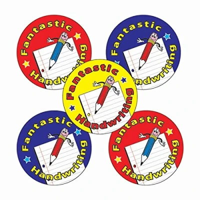 Image of 350 Fantastic Handwriting Childrens Pupils School Praise Teachers Reward Stickers 25mm Primary Teaching Services