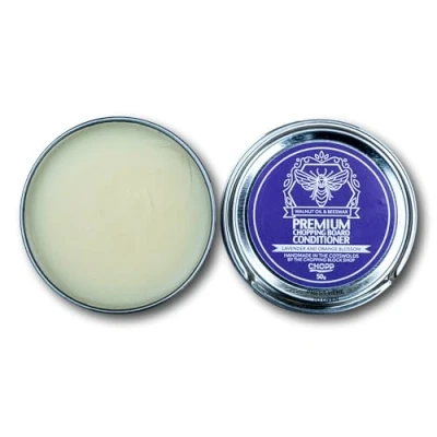 Image of Premium Chopping Board Conditioner Cutting Wax Lavender &amp; Orange Blossom Scent Pure Beeswax and Refined Walnut Oil (50g)
