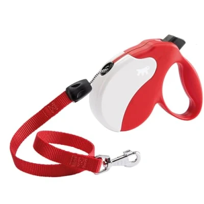Image of Ferplast Retractable Dog Lead Extendible Leash AMIGO CORD LONG, Folding cord, 7 m, max 20 kg, Red