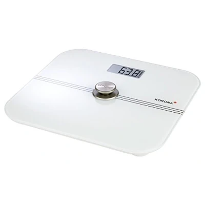 Image of Korona Electronic Mona Square White Bathroom Scale (LCD, White, 310 mm, 290 30 Glass)