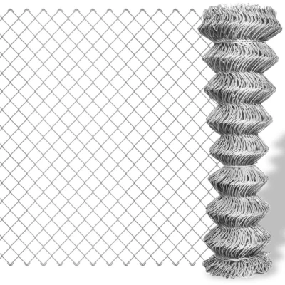 Image of vidaXL Chain Link Fence Galvanised Steel 25x1.25 m Silver