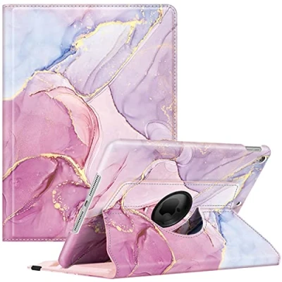 Image of FINTIE Case Compatible with iPad 10.2 Inch 9th/8th/7th Generation (2021/2020/2019), 360 Degree Rotating Cover Pen Storage Function, Glorious Marble