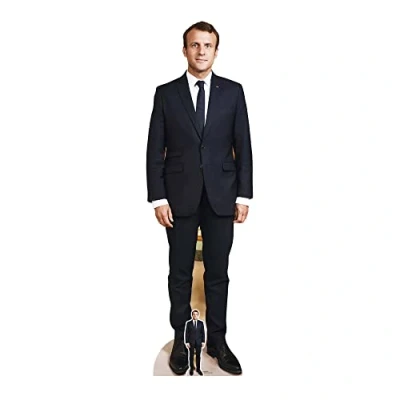 Image of Star Cutouts SC4076 Emmanuel Macron French President France Lifesize Cardboard Cutout with Free Mini