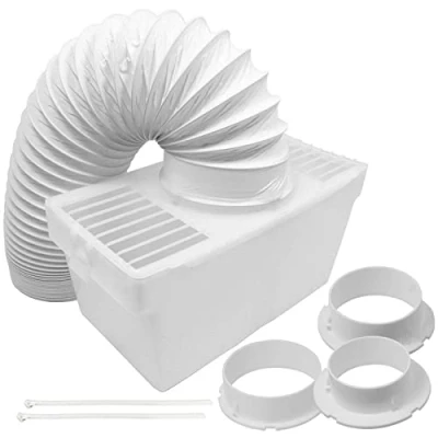 Image of Spares2go Condenser Vent Box &amp; Hose Kit compatible with Indesit Tumble Dryers