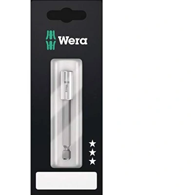 Image of Wera 05160924001 Universal Bitholder 899/4/1 S with Magnet 1/4x75mm, Silver, 1/4&quot; x 75 mm
