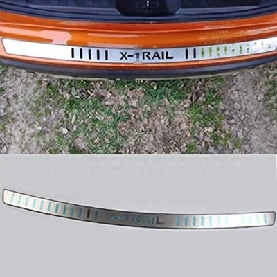 Image of Car Trunk Bumper Protector for Nissan X Trail T32 2014 2019, Stainless Steel Decoration Accessories Auto Rear Sill Kick Plate Scuff Anti Scratch