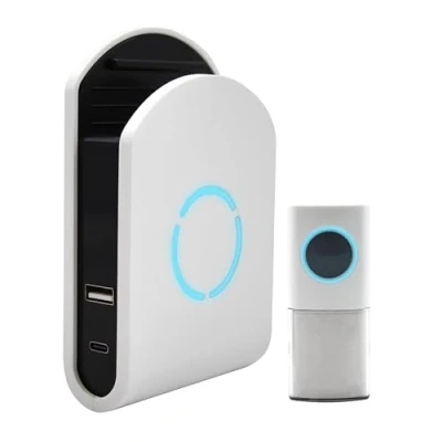Image of Uni Com Plug in Door Chime with USB Charger White