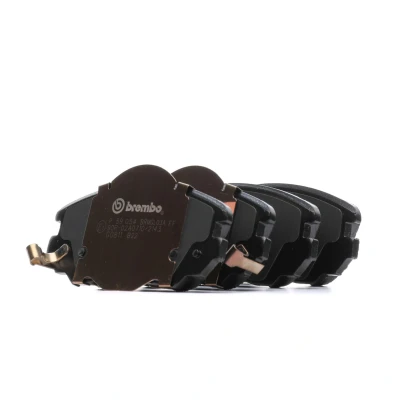 Image of 13237750, 13312895, 20877794, 23214903, 23316342 Brake pad set BREMBO P 59 054 with acoustic wear warning anti squeak plate accessories
