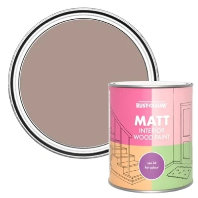 Image of Rust Oleum Pink Interior Wood Paint in Matt Finish Haversham 750ml