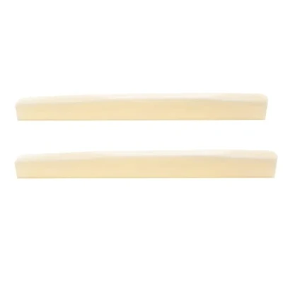 Image of Musiclily Pro 73.66mm Compensated Acoustic Guitar Bone Saddle for 6 String Martin Style, Ivory(Set of 2)
