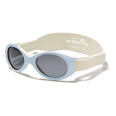 Image of Mausito Baby Boy&#039;s Surfer Earth Edition Sunglasses, Stone Blue Beige, 6 18 Months