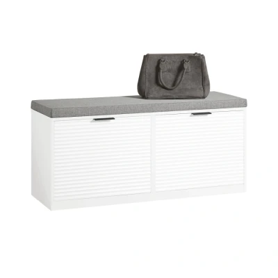 Image of 2 Flip drawers Shoe Bench,FSR147 W Sobuy