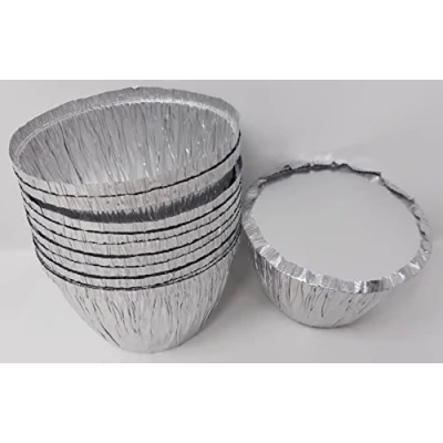 Image of 1lb Aluminium Foil Pudding / Pie Dish with Lids 436cc (40)