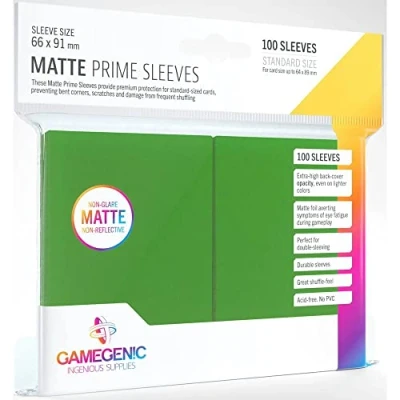 Image of Gamegenic GGS11031ML Matte Prime Sleeves (100 Pack), Green