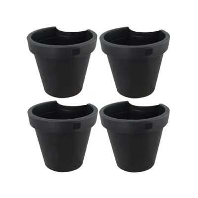 Image of Drain Pipe Flower Pot Holder Sturdy Lightweight Garden Pot, 3 KG Capacity (4 x Pot)
