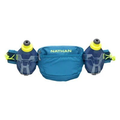 Image of Nathan Unisex&#039;s Trail Mix Plus 3.0 Travel Accessory Money Belt, Blue/Safety Yellow, Regular