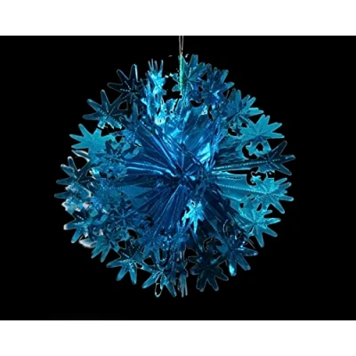Image of Simply Products Foil Garland Star Ball Christmas Hanging Decoration Wall Ceiling Xmas Deco (Turquoise)