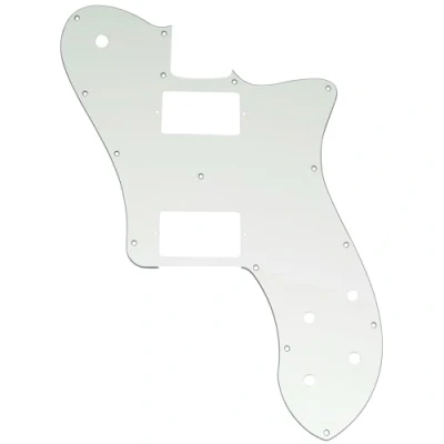 Image of Musiclily Pro 15 Holes Covered HH Guitar Pickguard for Mexico Fender 72 Tele Deluxe Style Electric Guitar, 3ply Aged White