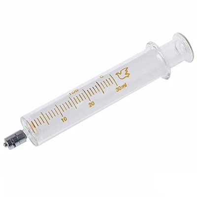 Image of Glass Syringe, 30ml, Luer Lock, Metal Lock Caliber, Sterile, 1 Pack, by [Brand]