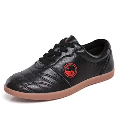Image of Taekwondo Shoes, Breathable Martial Arts Sneakers, Sport Boxing Kung Fu TaiChi Lightweight Shoes for Adults and Children (Color : Black, Size 43)