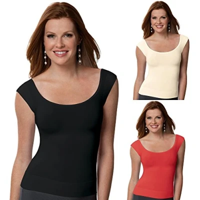 Image of SPANX On Top Cap Slv Scoop Neck Black L