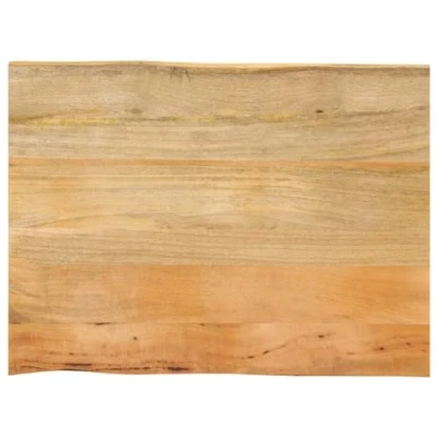 Image of vidaXL Live Edge Solid Mango Wood Tabletop 80x60x2.5 cm Replacement Top for Home/Commercial Use